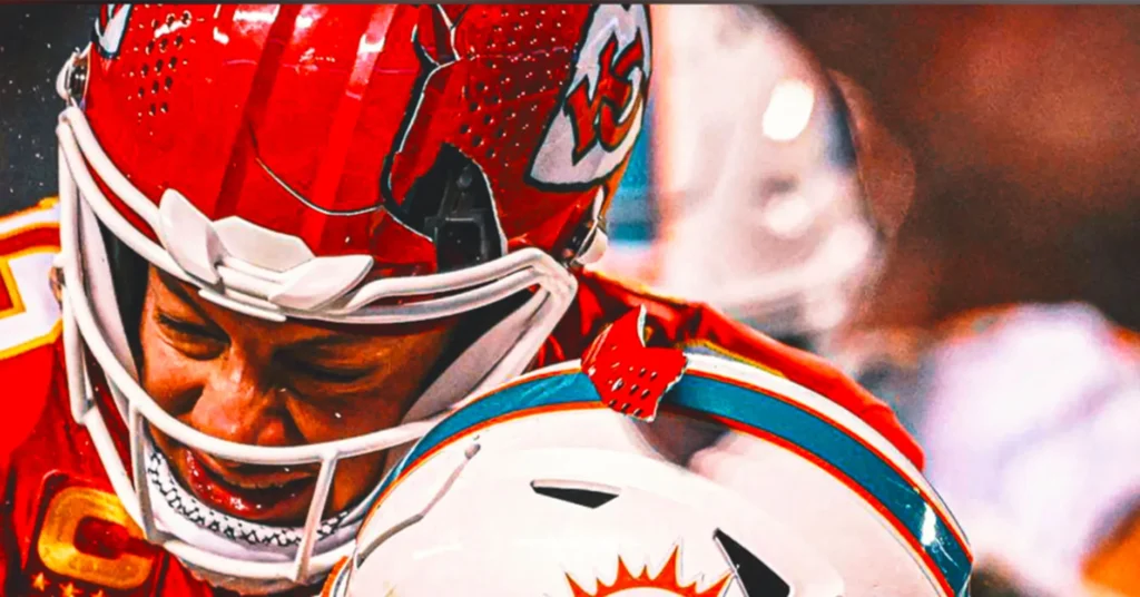 The current image has no alternative text. The file name is: Mahomes-Helmet.webp