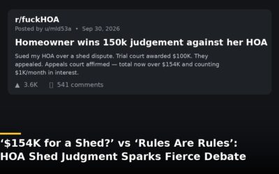 Reddit post recreation: r/fuckHOA via Reddit (u/mld53a)