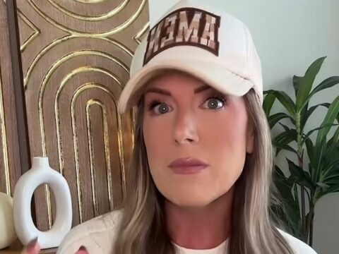 Trauma coach Rachael Rogers speaking to camera in her Instagram reel