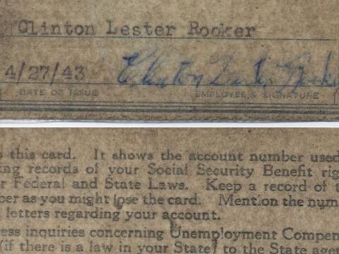 Vintage Social Security card