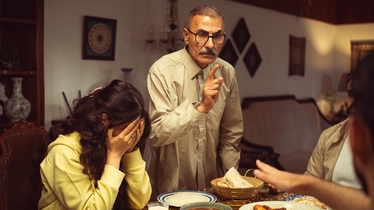 Tense family dinner confrontation